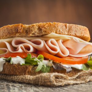 Turkey Sandwich with chedder